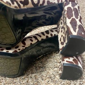 Calvin Klein cow print suede pumps size 8.5